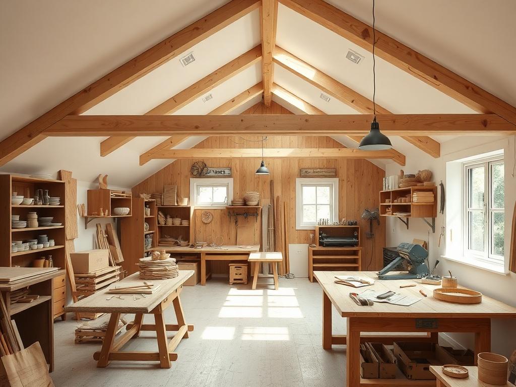 Лофт под столярную мастерскую или керамику. Организация рабочего процесса: оптимизация и ergonomics