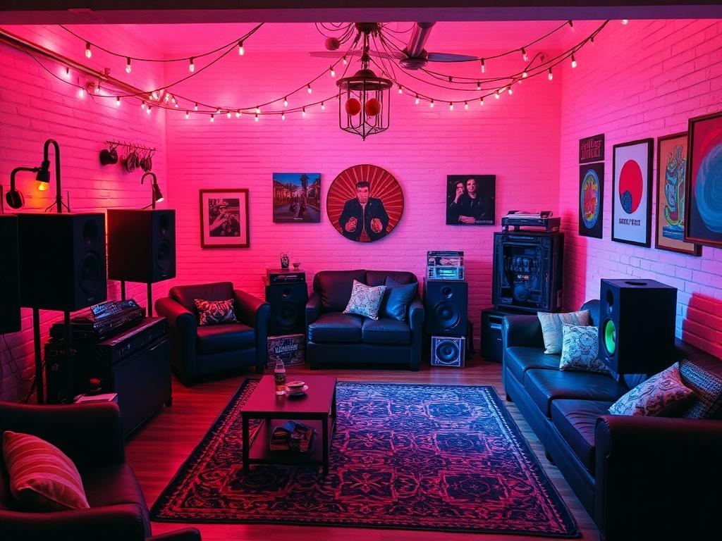 Лофт для ретро-вечеринки в стиле 90-х. Музыка и звук: плейлист — душа ретро-вечеринки Лофт для ретро-вечеринки в стиле 90-х. Музыка и звук: плейлист — душа ретро-вечеринки