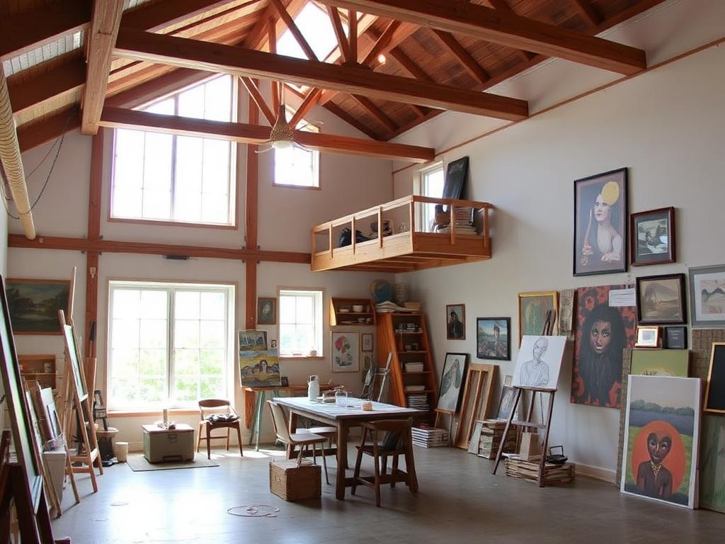 Лофт для художественной школы и пленэров. Пространство как сообщество: события, выставки, коллаборации