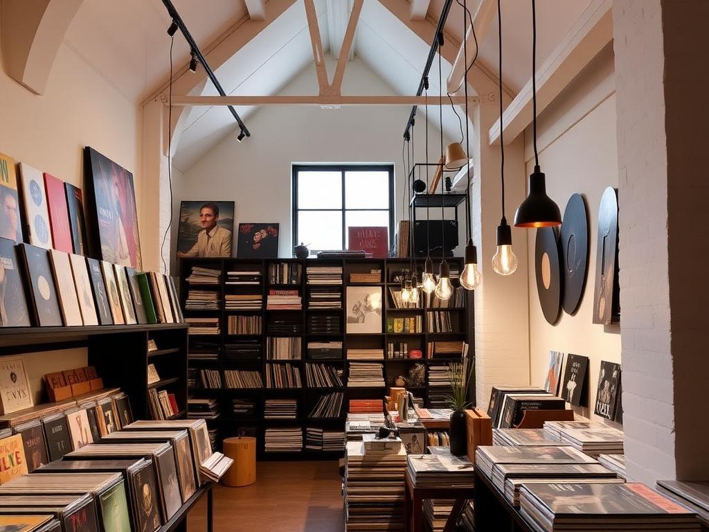 Лофт под магазин винила и дизайнерских вещей. Освещение: настроение и функциональность Лофт под магазин винила и дизайнерских вещей. Освещение: настроение и функциональность