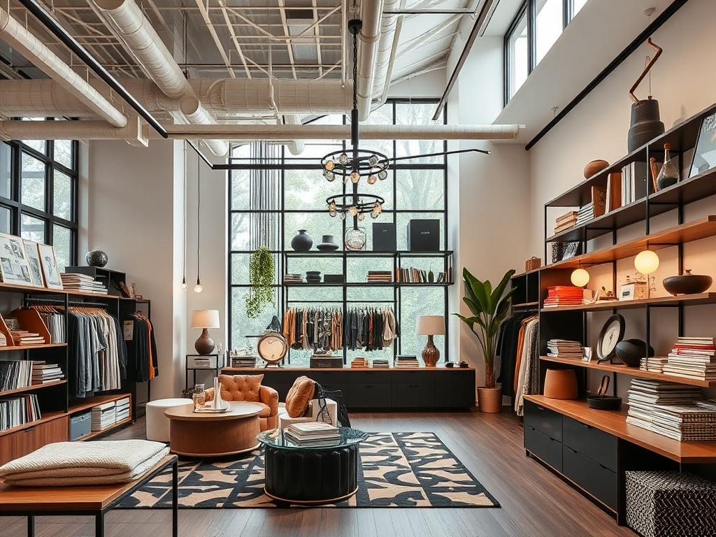 Лофт под магазин винила и дизайнерских вещей: пространство, которое играет и вдохновляет