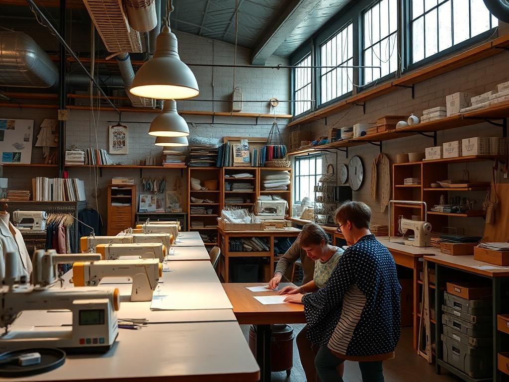 Лофт под швейное производство небольшого бренда: как обустроить рабочее пространство, которое вдохновляет и работает