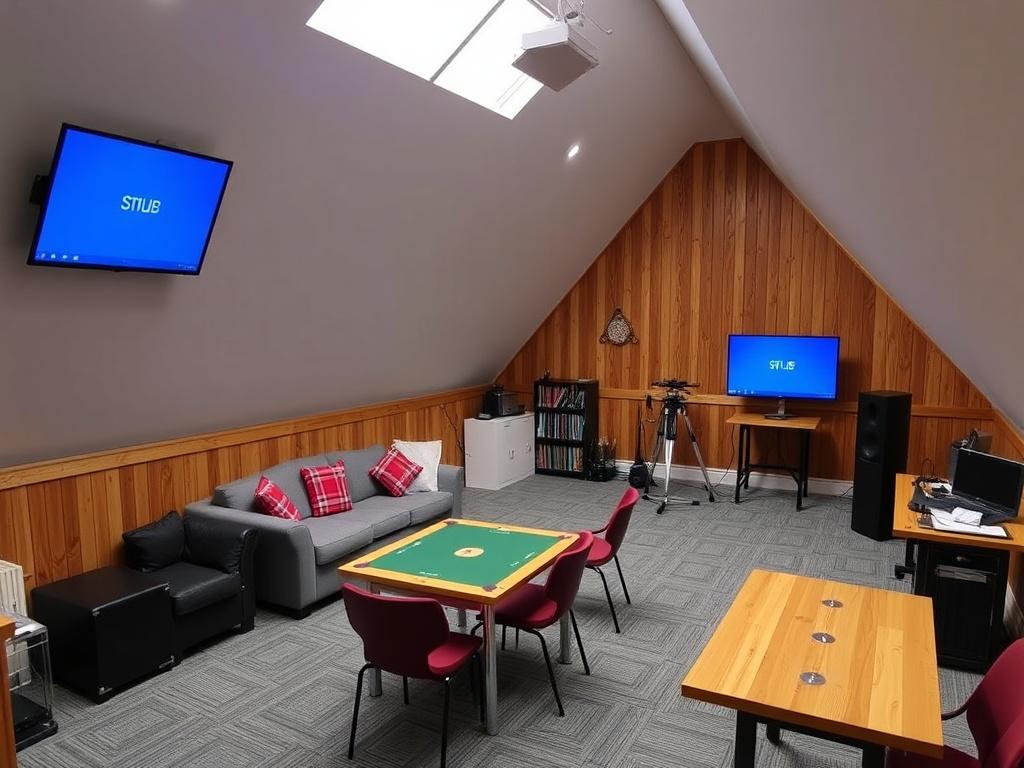 Лофт для проведения квизов и настольных игр. Техническое оснащение: экраны, Wi-Fi, зарядки и другое Лофт для проведения квизов и настольных игр. Техническое оснащение: экраны, Wi-Fi, зарядки и другое