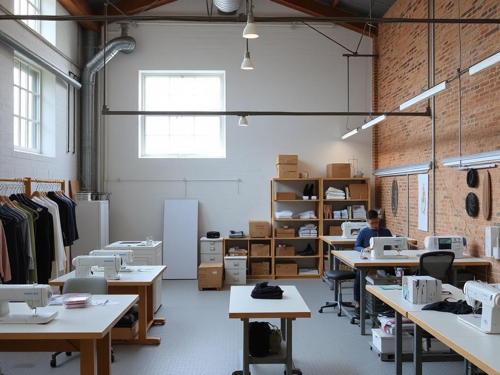 Лофт под швейное производство небольшого бренда. Зонирование пространства: эффективная логистика внутри лофта Лофт под швейное производство небольшого бренда. Зонирование пространства: эффективная логистика внутри лофта