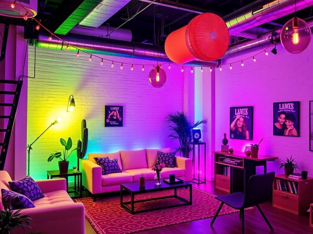 Лофт для ретро-вечеринки в стиле 90-х. Декор: как создать 90-е, не перегрузив пространство Лофт для ретро-вечеринки в стиле 90-х. Декор: как создать 90-е, не перегрузив пространство