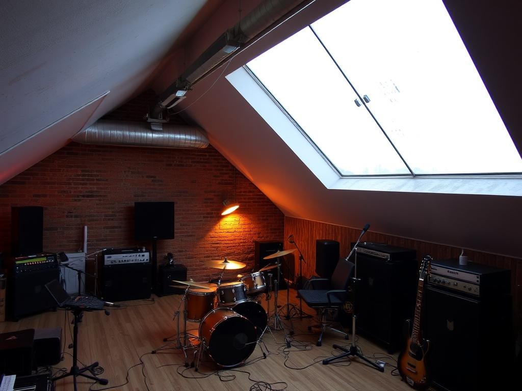 Лофт для репетиций музыкальной группы. Электрика и вентиляция: безопасность и удобство превыше всего Лофт для репетиций музыкальной группы. Электрика и вентиляция: безопасность и удобство превыше всего